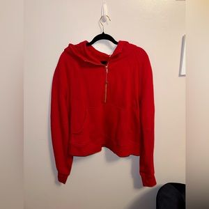 Lunar New Year scuba oversized half-zip hoodie